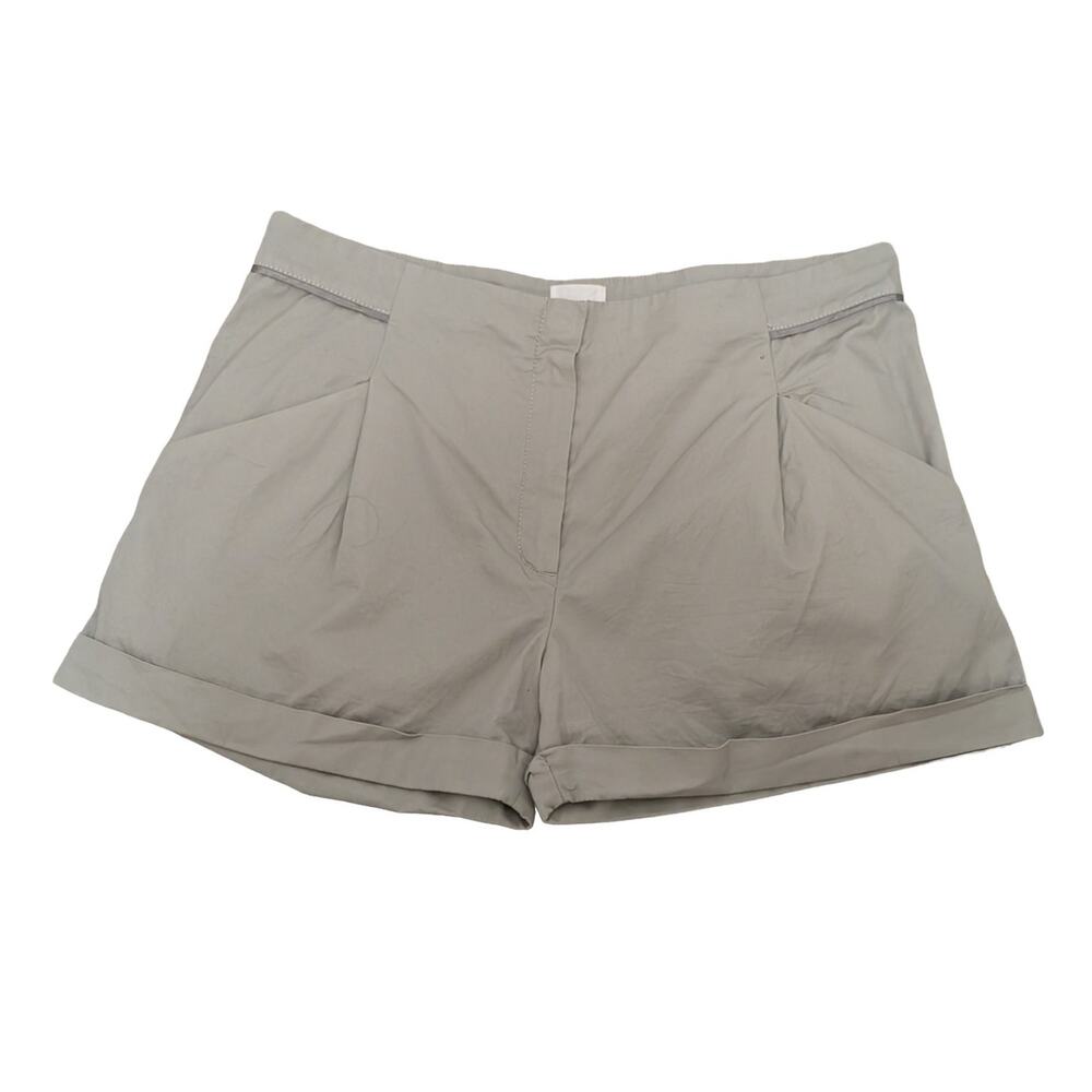 Athe Vanessa Bruno‎ Chino Shorts 100% Cotton Twill Natural Minimalist Capsule 10